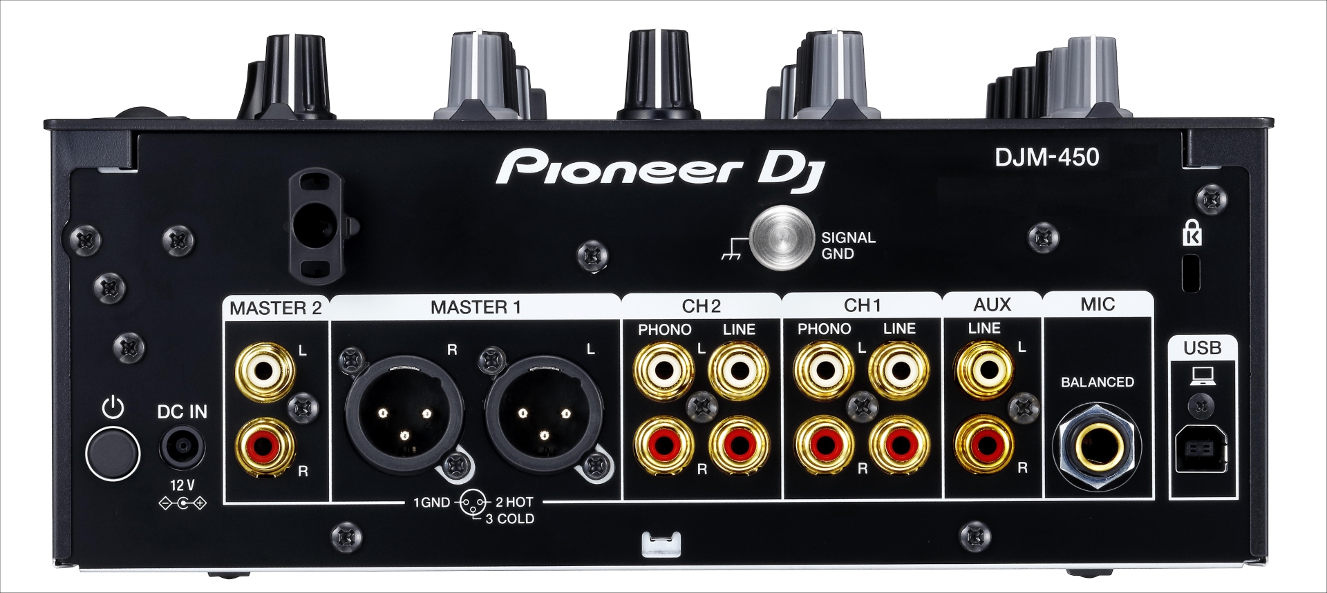AUDIOIBIZA MESA DE MEZCLAS PIONEER DJ DJM 450 REAR